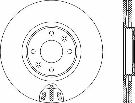 Open parts BDR2068.20 Front brake disc ventilated BDR206820