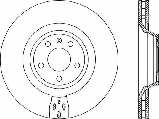 Open parts BDR2071.20 Front brake disc ventilated BDR207120