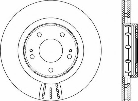Open parts BDR2087.20 Front brake disc ventilated BDR208720