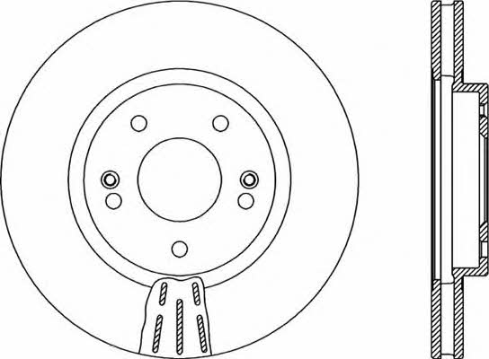 Open parts BDR2115.20 Front brake disc ventilated BDR211520