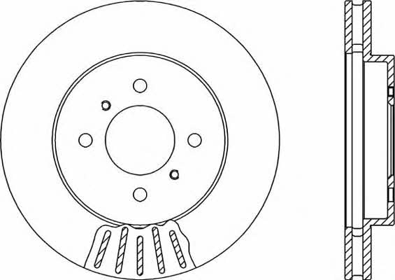 Open parts BDR2123.20 Front brake disc ventilated BDR212320