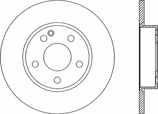 Open parts BDR2173.10 Unventilated front brake disc BDR217310