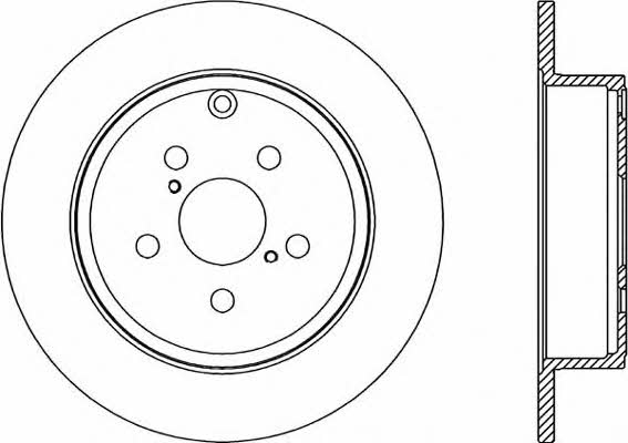 Open parts BDR2177.10 Rear brake disc, non-ventilated BDR217710