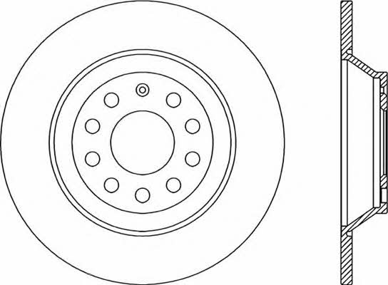 Open parts BDR2178.10 Rear brake disc, non-ventilated BDR217810