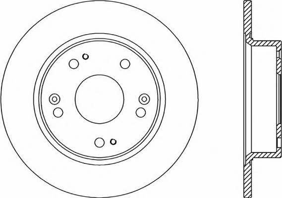 Open parts BDR2185.10 Rear brake disc, non-ventilated BDR218510