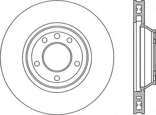 Open parts BDR2194.20 Front brake disc ventilated BDR219420