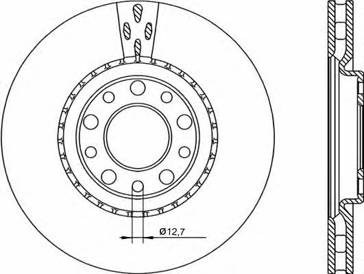 Open parts BDR2253.20 Front brake disc ventilated BDR225320