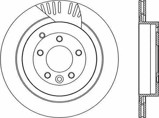 Open parts BDR2257.20 Rear ventilated brake disc BDR225720