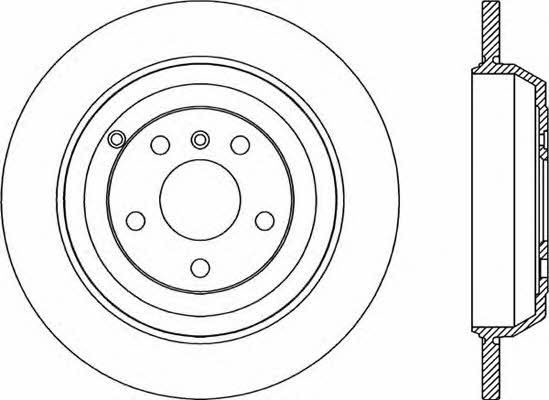 Open parts BDR2296.10 Rear brake disc, non-ventilated BDR229610