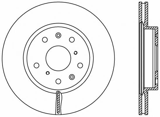 Open parts BDR2367.20 Front brake disc ventilated BDR236720