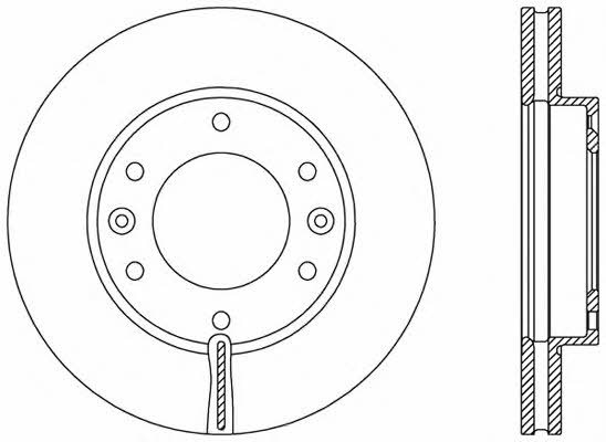 Open parts BDR2371.20 Front brake disc ventilated BDR237120