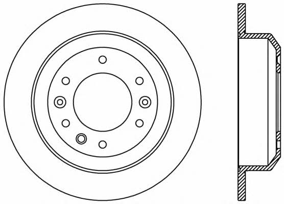 Open parts BDR2372.10 Rear brake disc, non-ventilated BDR237210