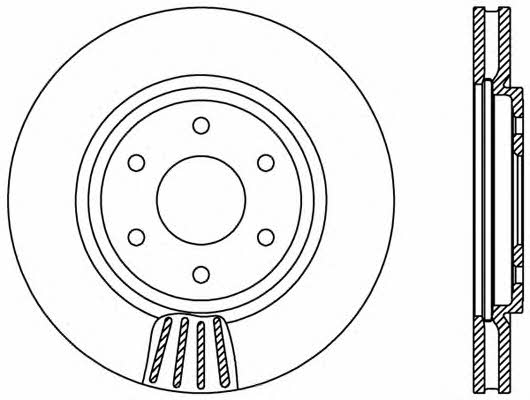 Open parts BDR2375.20 Front brake disc ventilated BDR237520