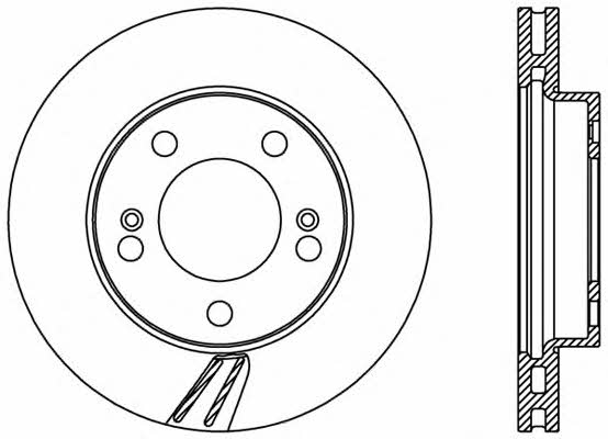 Open parts BDR2376.20 Front brake disc ventilated BDR237620