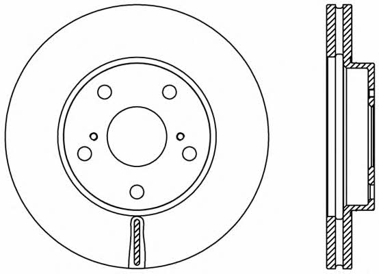 Open parts BDR2377.20 Front brake disc ventilated BDR237720