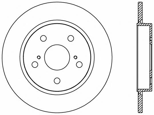 Open parts BDR2378.10 Rear brake disc, non-ventilated BDR237810