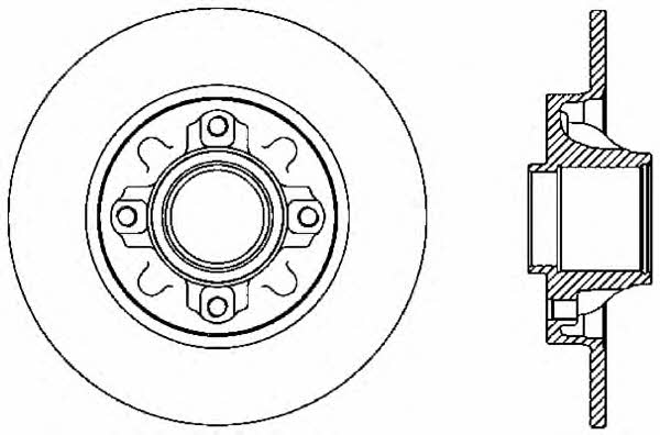 Open parts BDR2388.10 Rear brake disc, non-ventilated BDR238810