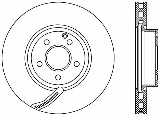 Open parts BDR2392.20 Front brake disc ventilated BDR239220