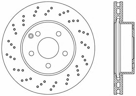 Open parts BDR2393.25 Front brake disc ventilated BDR239325