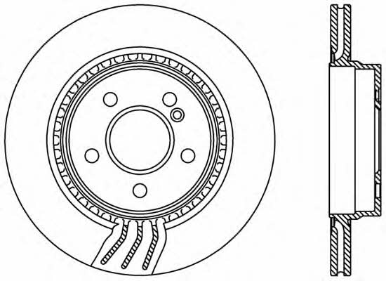 Open parts BDR2396.20 Rear ventilated brake disc BDR239620