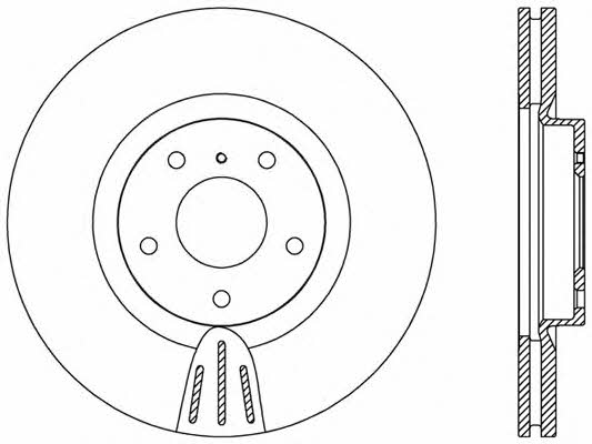 Open parts BDR2400.20 Front brake disc ventilated BDR240020