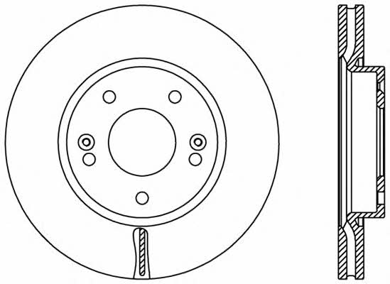 Open parts BDR2443.20 Front brake disc ventilated BDR244320