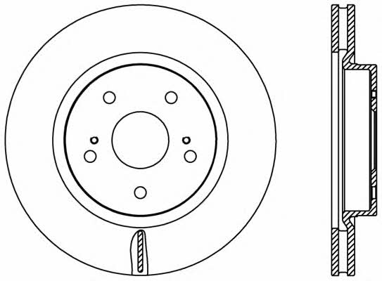 Open parts BDR2447.20 Front brake disc ventilated BDR244720