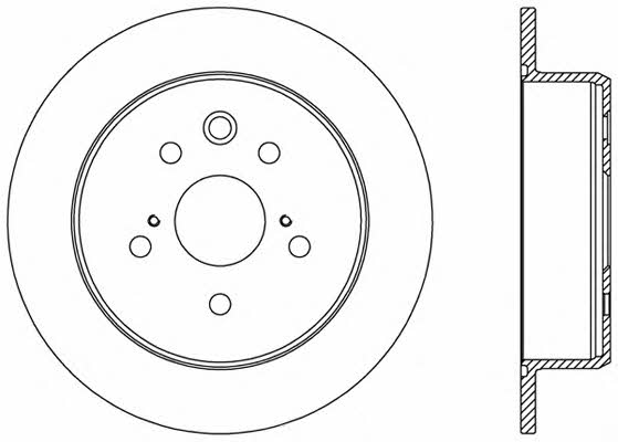 Open parts BDR2460.10 Rear brake disc, non-ventilated BDR246010