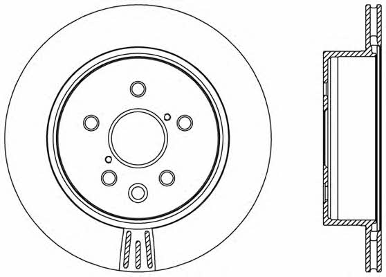 Open parts BDR2461.20 Rear ventilated brake disc BDR246120