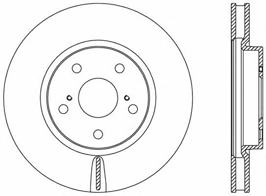 Open parts BDR2462.20 Front brake disc ventilated BDR246220