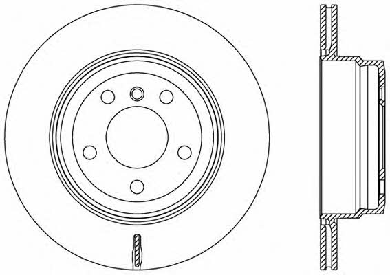 Open parts BDR2465.20 Rear ventilated brake disc BDR246520