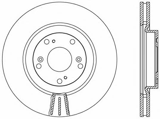 Open parts BDR2473.20 Front brake disc ventilated BDR247320