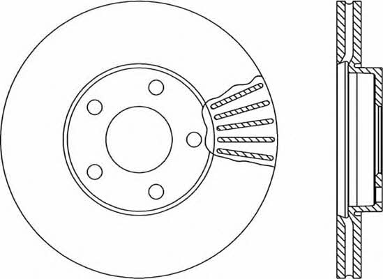 Open parts BDR1732.20 Front brake disc ventilated BDR173220