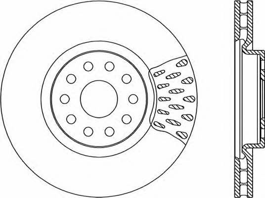 Open parts BDR1737.20 Front brake disc ventilated BDR173720