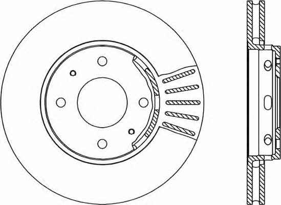 Open parts BDR1738.20 Front brake disc ventilated BDR173820