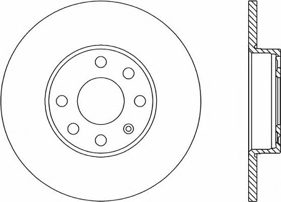 Open parts BDR1806.10 Unventilated front brake disc BDR180610