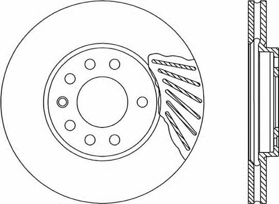 Open parts BDR1808.20 Front brake disc ventilated BDR180820