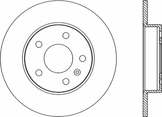 Open parts BDR1811.10 Rear brake disc, non-ventilated BDR181110