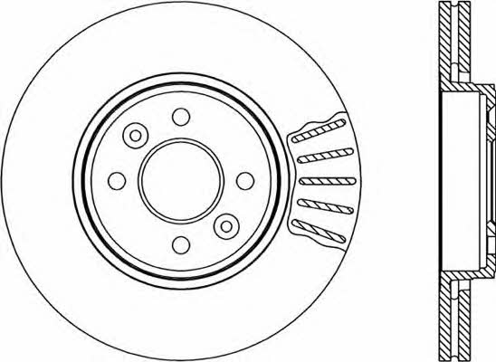 Open parts BDR1815.20 Front brake disc ventilated BDR181520