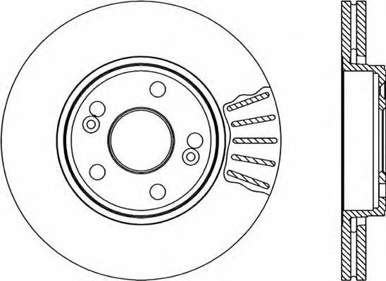 Open parts BDR1816.20 Front brake disc ventilated BDR181620
