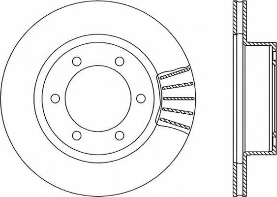 Open parts BDR1834.20 Front brake disc ventilated BDR183420