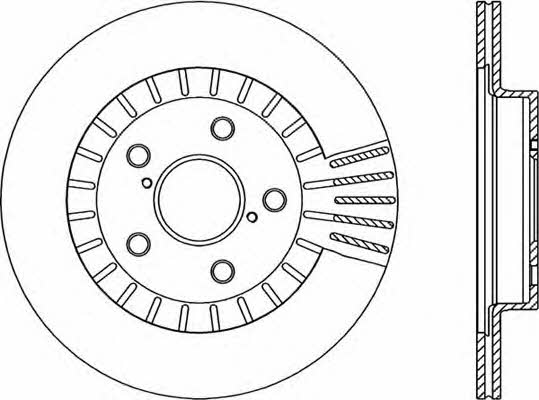 Open parts BDR1838.20 Front brake disc ventilated BDR183820