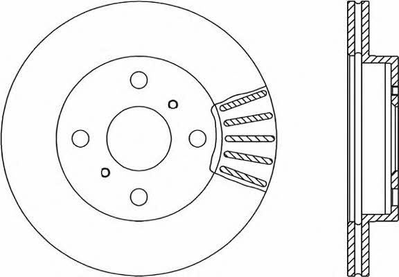 Open parts BDR1841.20 Front brake disc ventilated BDR184120