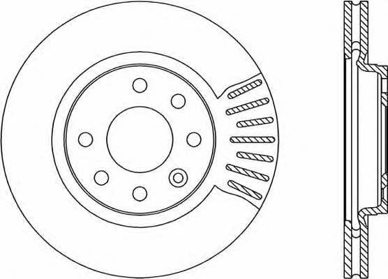 Open parts BDR1845.20 Front brake disc ventilated BDR184520