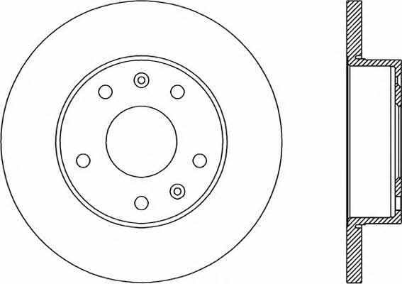 Open parts BDR1853.10 Unventilated front brake disc BDR185310