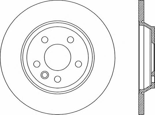 Open parts BDR1897.10 Rear brake disc, non-ventilated BDR189710