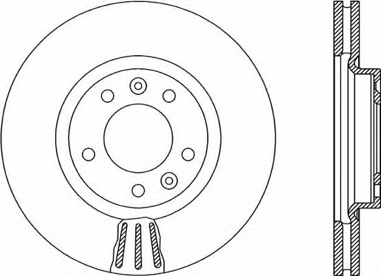 Open parts BDR1898.20 Front brake disc ventilated BDR189820