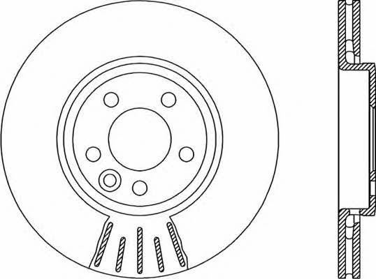 Open parts BDR1900.20 Front brake disc ventilated BDR190020