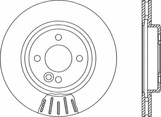 Open parts BDR1902.20 Front brake disc ventilated BDR190220