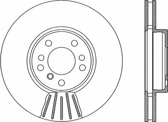 Open parts BDR1903.20 Front brake disc ventilated BDR190320